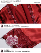 Silk pajamas women spring and autumn silk silk silk long-sleeved big red wedding festive home dress two-piece set summer